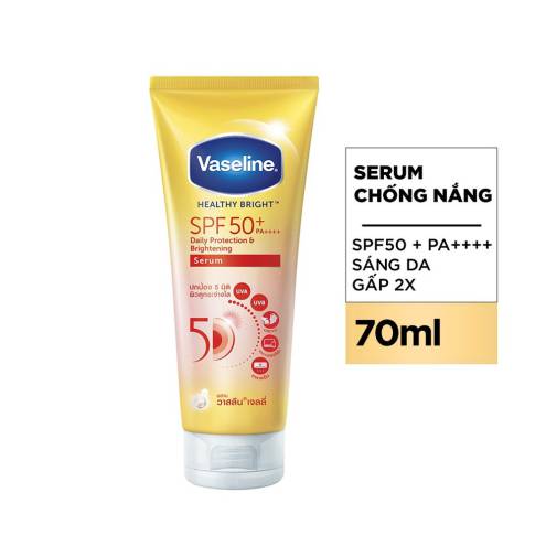 Sữa Dưỡng Thể Trắng Da Toàn Thân Chống Nắng Vaseline Healthy Bright Sun + Pollution Protect SPF 50+ PA++++
