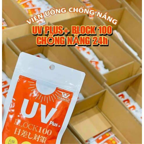 Viên Uống Chống Nắng UV Plus+ Block 100 Nhật Bản 45 viên  