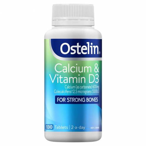 Viên uống bổ sung canxi Ostelin Calcium & Vitamin D3 của Úc, 130 viên