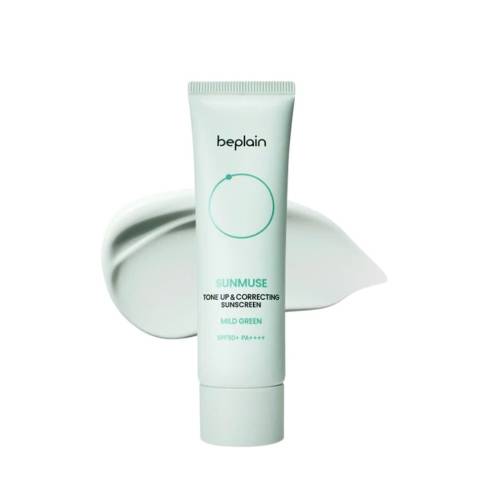 Kem Chống Nắng Beplain Vật Lý, Nâng Tông, Giảm Đỏ Sunmuse Tone Up & Correcting Sunscreen Mild Green SPF50+ PA++++ 50ml