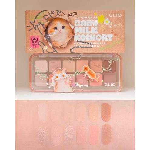 BẢNG PHẤN MẮT 12 Ô CLIO PRO EYE PLATETTE AIR (23 BABY MILK KOSHORT)