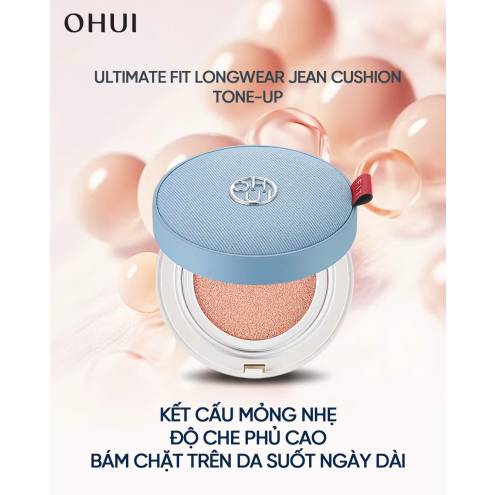 Phấn nước che phủ nâng tone mịn mượt OHUI Ultimate Tone-Up Jean Cushion SPF33+ PA+++