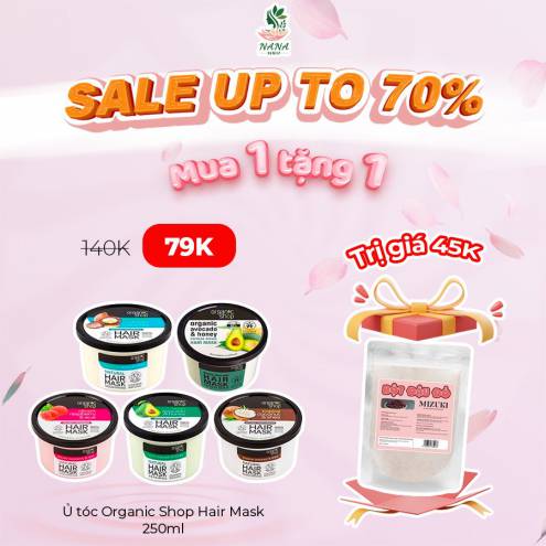 Kem Ủ Tóc Organic Shop Chuyên Sâu - tặng kèm bột đậu đỏ 