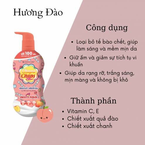 Sữa tắm hương hoa quả Chupa Chups 550ml Thái Lan 