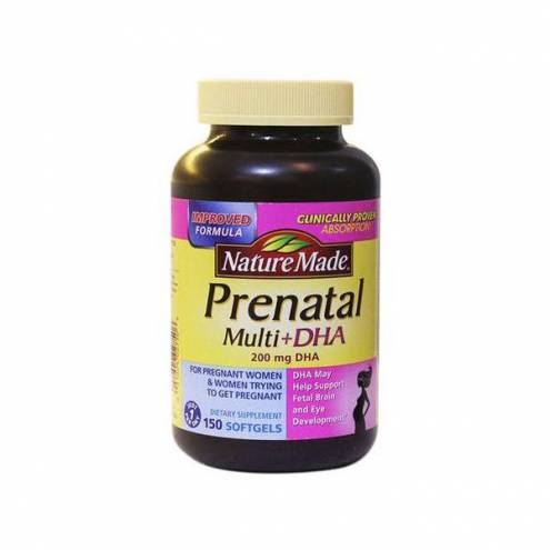 Viên Uống Bổ Cho Phụ Nữ Mang Thai Nature Made Prenatal Multi + DHA 200mg (150 viên)