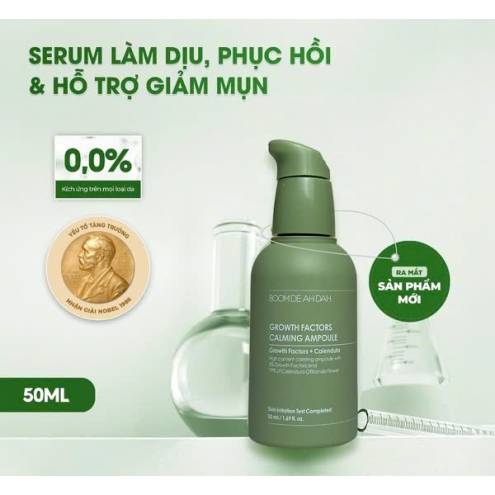Tinh Chất Làm Dịu, Phục Hồi, Giảm Mụn Boom De Ah Dah Growth Factors Calming Ampoule 50ml