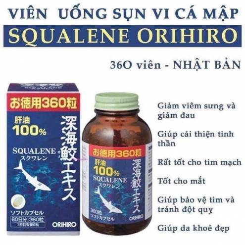 Viên uống sụn vi cá mập Orihiro Squalene