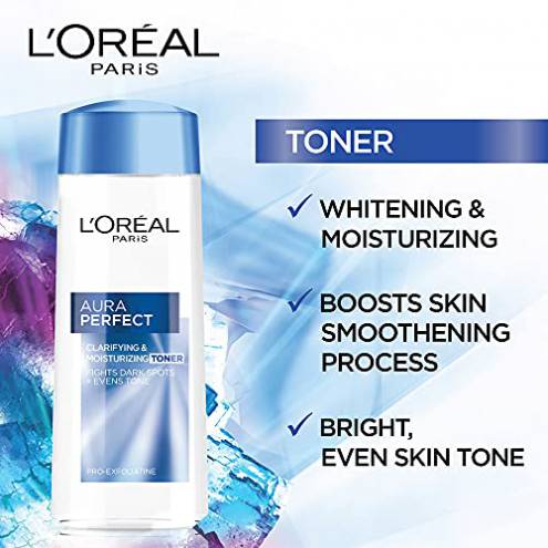 Nước Hoa Hồng LOreal Dưỡng Sáng Mịn Da 200ml Aura Perfect Clarifying & Moisturising Toner