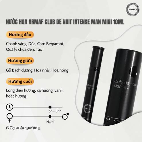 Nước hoa Armaf Club de Nuit Intense man 10ml (dạng lăn)