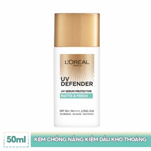 Kem Chống Nắng Mịn Nhẹ, Bảo Vệ Da, Ngăn Ngừa Lão Hóa LOreal UV Defender Serum Protector SPF 50+/PA++++  