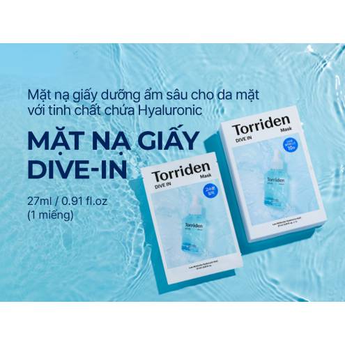 ( Xanh dương) Mặt nạ cấp nước phục hồi da TORRIDEN DIVE IN MASK