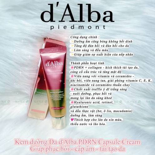 KEM DƯỠNG d'Alba PDRN Repair Capsule Cream 50ml