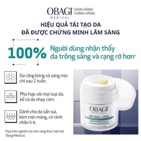 KEM DƯỠNG OBAGI MEDICAL RETINOL + PHA 50ML