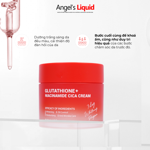 Kem dưỡng Angel Liquid Glutathione Niacinamide Cica 50ml