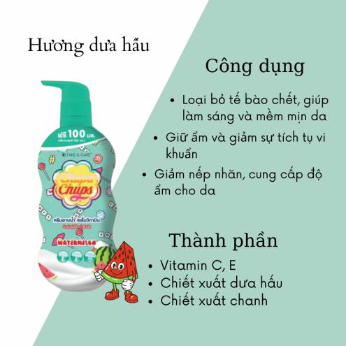 Sữa tắm hương hoa quả Chupa Chups 550ml Thái Lan 