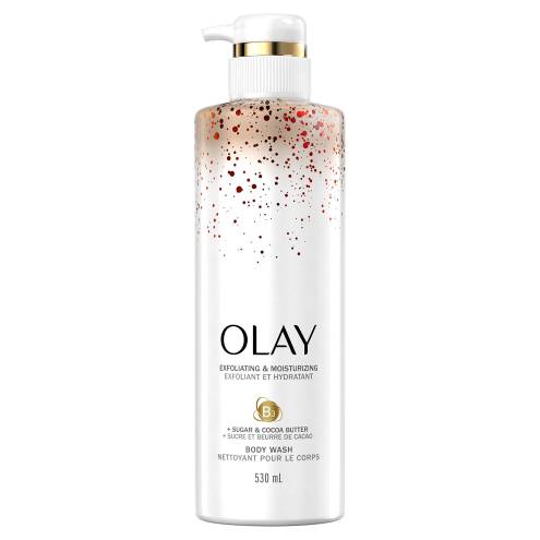Sữa Tắm Olay Exfoliating & Moisturizing Body Wash With Sugar, Cocoa Butter, & Vitamin B3  