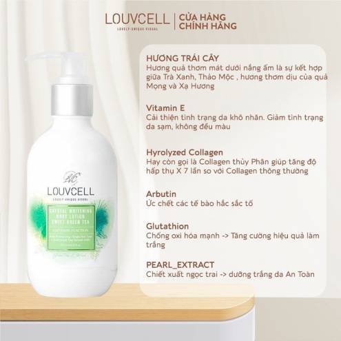 Kem Dưỡng Trắng Da Body LouvCell Crystal Whitening Body Lotion