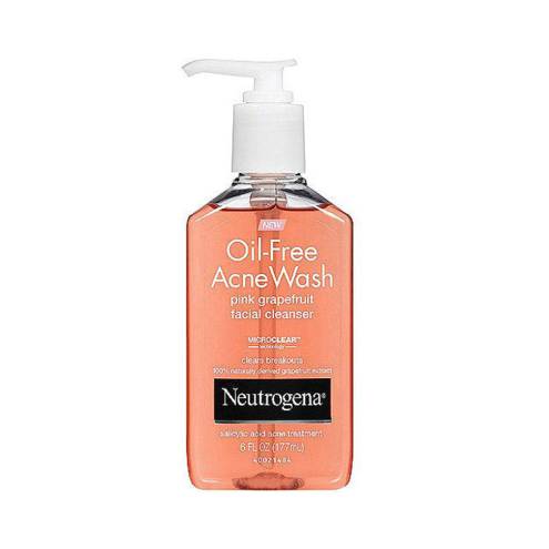 Sữa Rửa Mặt Dành Cho Da Mụn Sưng Viêm Neutrogena Oil-Free Acne Wash Pink Grapefruit Facial Cleanser 