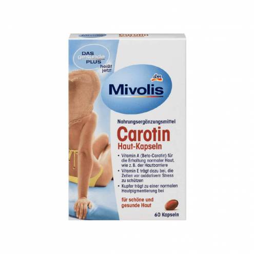 Viên uống chống nắng Mivolis Carotin, 60 viên