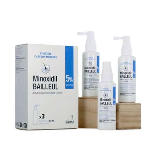 Xịt mọc tóc Minoxidil 5% Pháp - Phục hồi mái tóc nam
