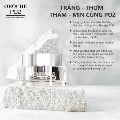 Kem kích trắng da váng sữa Orôche Po2 toneup cream Hàn Quốc