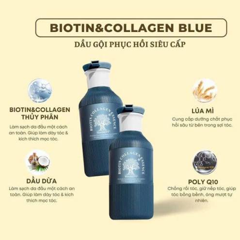 [XANH PHỤC HỒI] DẦU GỘI XẢ BIOTIN & COLLAGEN ESSENCE 500ML
