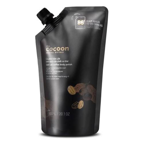 [Túi 600ml] Tẩy Da Chết Body  Cà Phê Dak Lak The Cocoon Dak Lak Coffee Body Polish