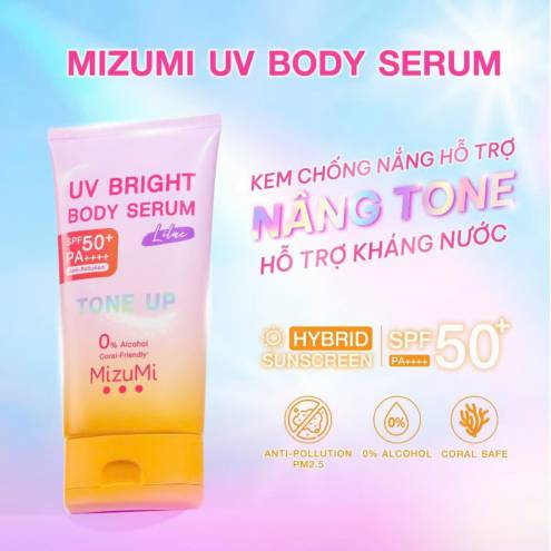 MIZUMI Kem Chống Nắng Mizumi UV Bright Body Serum SPF50+ PA++++ 120ml