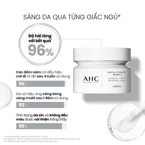 Kem Dưỡng Làm Đều Màu Da AHC Gluta Activation Bright 3 Overday Night Treatment Cream 50ml