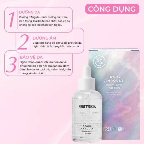 Tinh Chất Dưỡng Trắng Chiết Xuất Ngọc Trai Pretty Skin Pearl Ampoule  