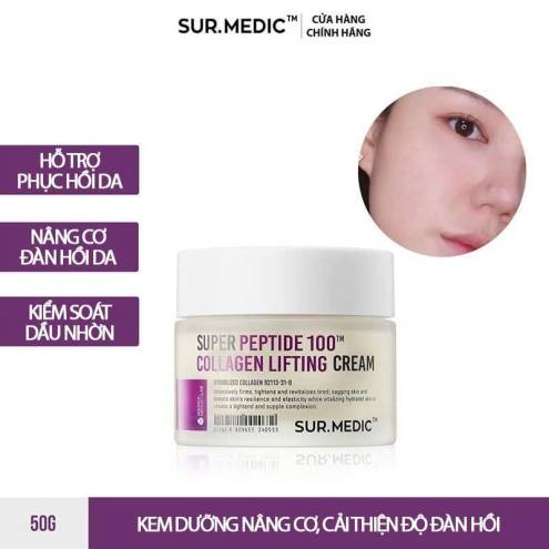 Sur.Medic+ Kem dưỡng Super Peptide 100Tm Collagen Lifting Cream 50ml