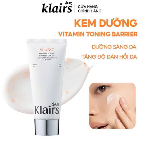 DEAR KLAIRS KEM DƯỠNG VITAMIN TONING BARRIER CREAM 60G