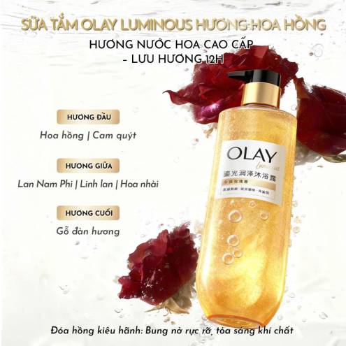 Sữa Tắm Sáng Da , Dưỡng Ẩm  OLAY B3 nhũ - 333ml 
