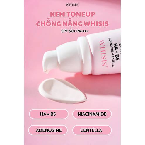 Kem Chống Nắng Tone Up HA+ B5 WHISIS Tone Up Cream SPF 50+ PA++++ 50ml