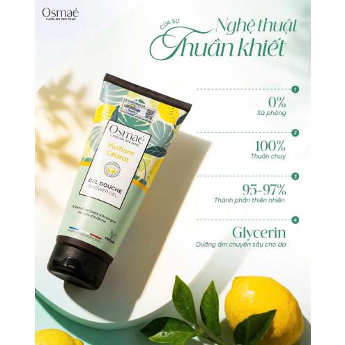 Sữa tắm thuần chay Pháp Osmaé 100ml