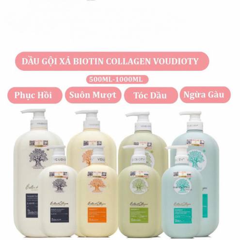 [PHIÊN BẢN 2024] Dầu gội xả Biotin Collagen Voudioty 500ML - 1000ML