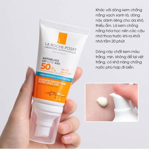 Kem Chống Nắng La Roche Posay ANTHELIOS ULTRA Cream Spf 50+ (xanh dương)