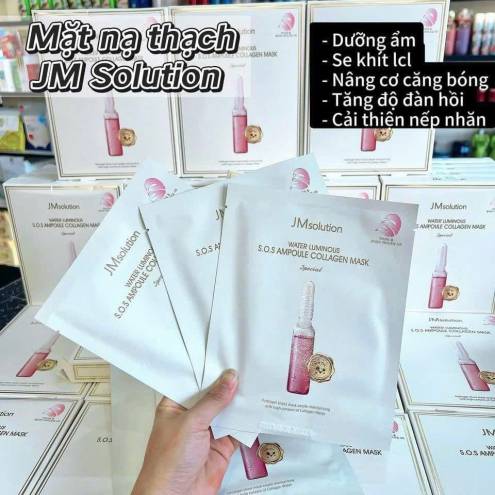 Mặt nạ thạch JM Solution Water Luminous SOS Ampoule Collagen Mask