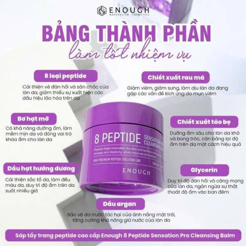 SÁP TẨY TRANG PEPTIDE CAO CẤP ENOUGH - date 3/2027