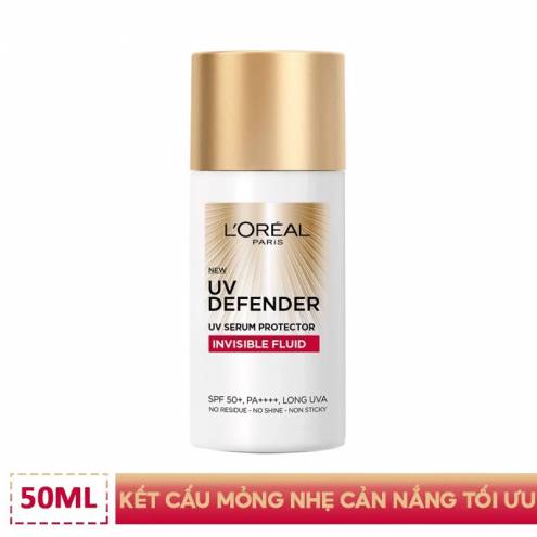 Kem Chống Nắng Mịn Nhẹ, Bảo Vệ Da, Ngăn Ngừa Lão Hóa LOreal UV Defender Serum Protector SPF 50+/PA++++  