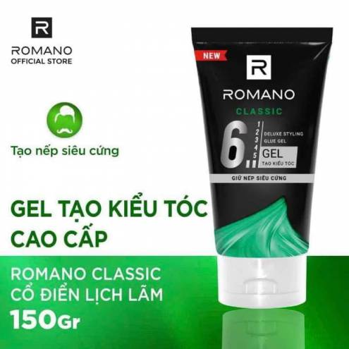 Gel tạo kiểu tóc giữ nếp lâu Romano Classic (150g)