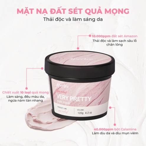 Mặt Nạ Đất Sét Aperire Spa Relief Pore Mask 120g