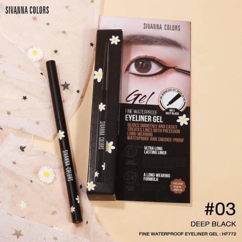 Chì Kẻ Mí Mắt Sivanna Fine Waterproof Eyeliner Gel  