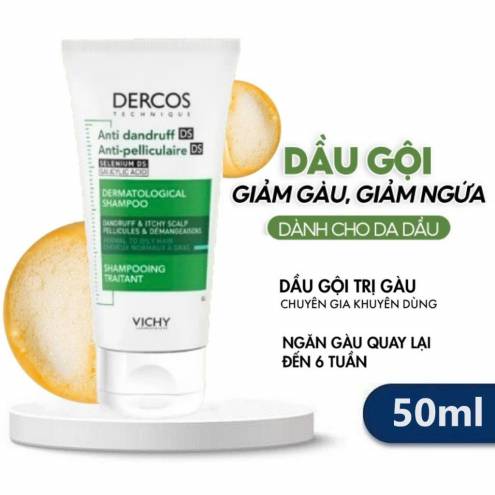 Dầu Gội Vichy Dercos hỗ trợ trị gàu tuýp 50ml