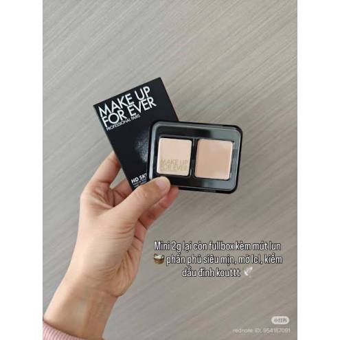 Phấn phủ dạng nén Make Up For Ever HD Skin Matte Velvet Blurring 2gr 