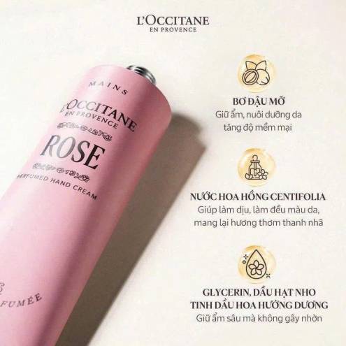 Kem Dưỡng Da Tay L'Occitane Rose Perfumed Hand Cream 150ml