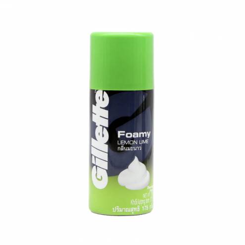 Bọt Cạo Râu Gillette Hương Chanh 175g Foamy Shaving Foam #Lemon Lime