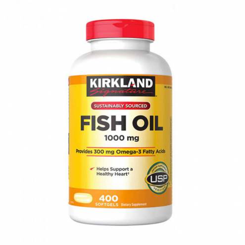 Dầu Cá Omega 3 Kirkland Signature Fish Oil 1000mg 400v 