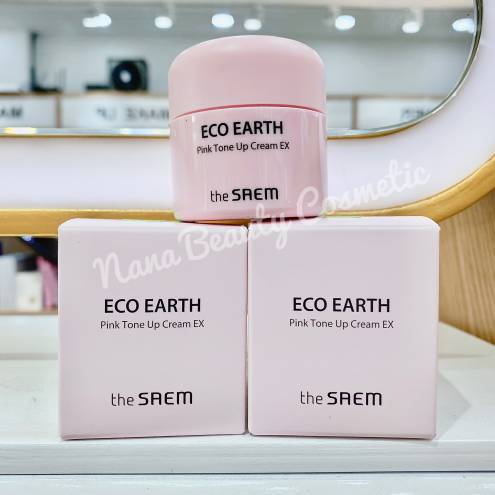 Kem Dưỡng Da Nâng Tone The Saem Eco Earth Pink Tone Up Cream EX  