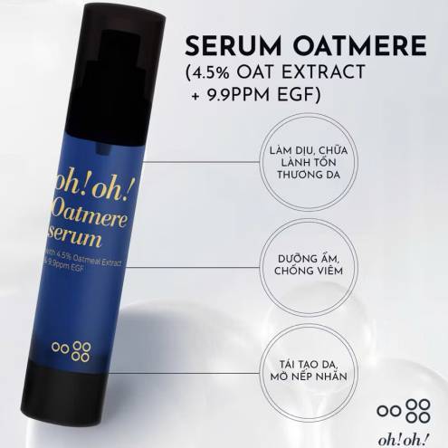 Serum oh!oh! Oatmere - Tinh chất phục hồi, tái tạo, chống lão hoá